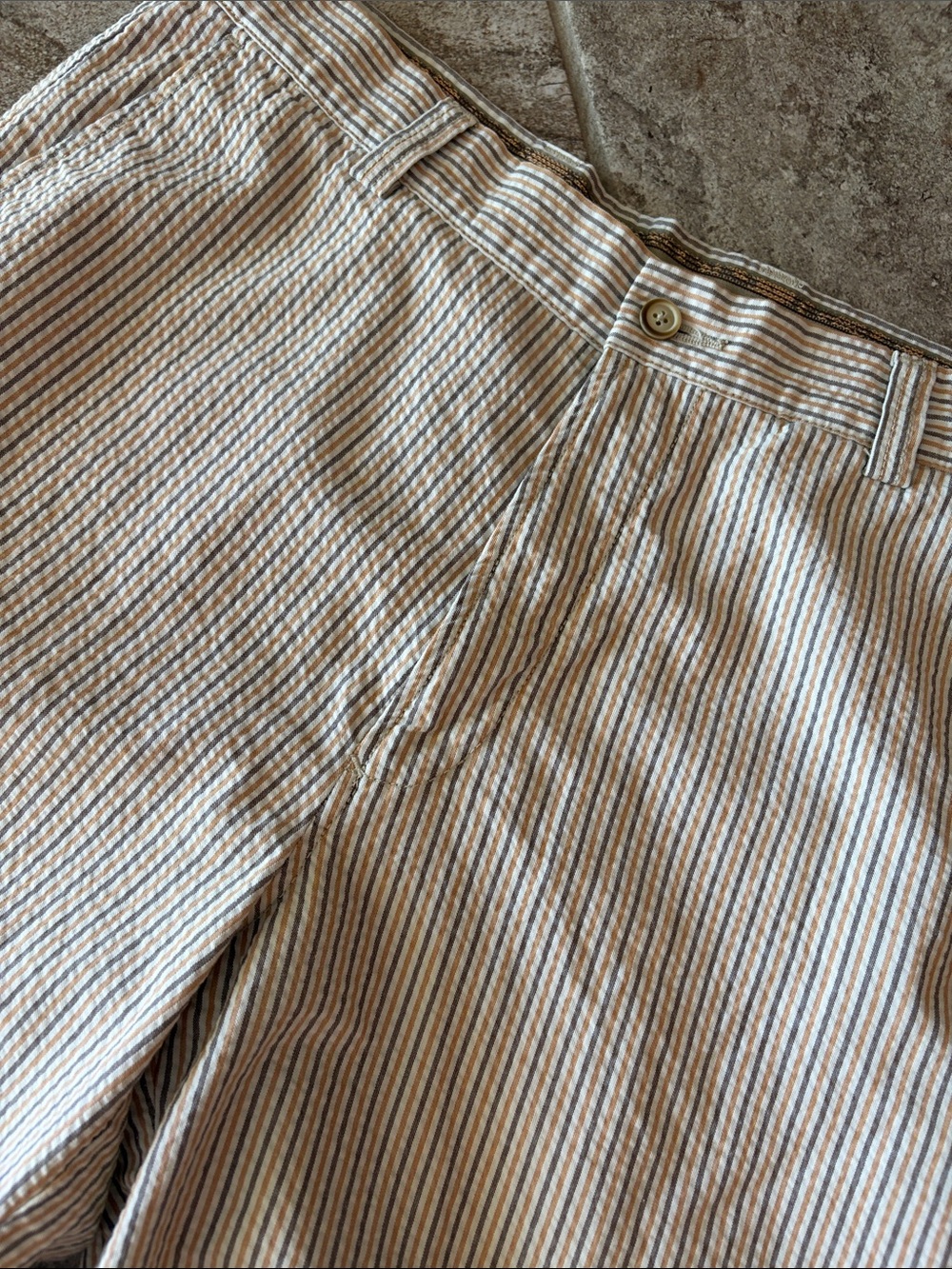 Men's Tommy Bahama Striped Seersucker Shorts 33 - Picture 3 of 9
